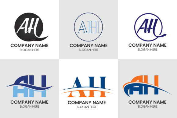 AH Logo Design: A Modern Initial Monogram for Brand Identity