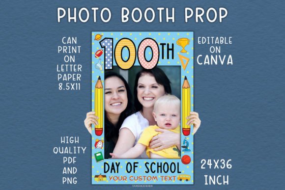 Capture the Milestone: 100 Days of School Photo Booth Prop