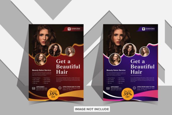Gradient Beauty Salon Concept Flyer Template