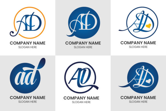 Initial Monogram Letter AD Logo Set: A Designer's Asset