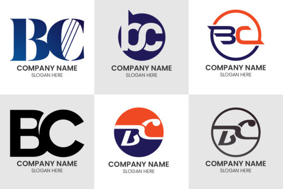 Initial Monogram Letter B C Logo Set: Your Go-To for Instant Brand Elegance